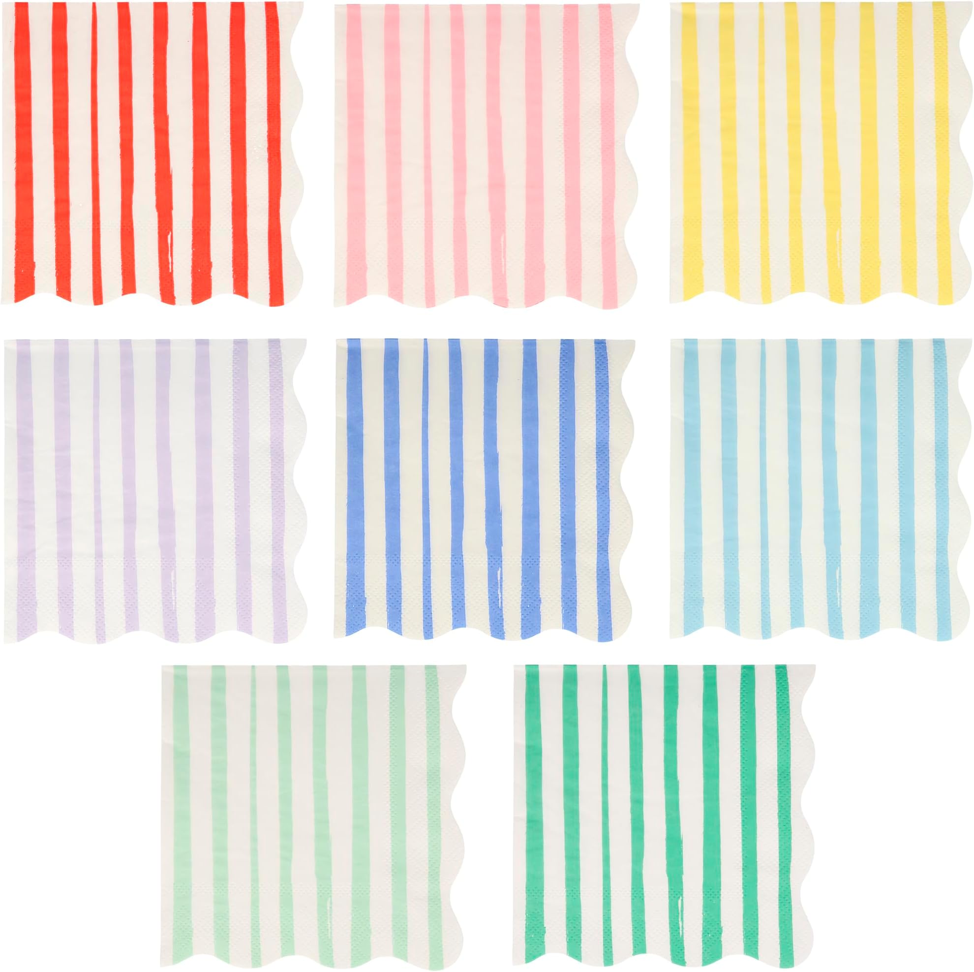 Bulk Multipack Paper Napkins (Pack of 100), Scalloped Napkins, 6.5 x 6.5 inches., Thick & Soft FSC Paper, Disposable Paper Napkins