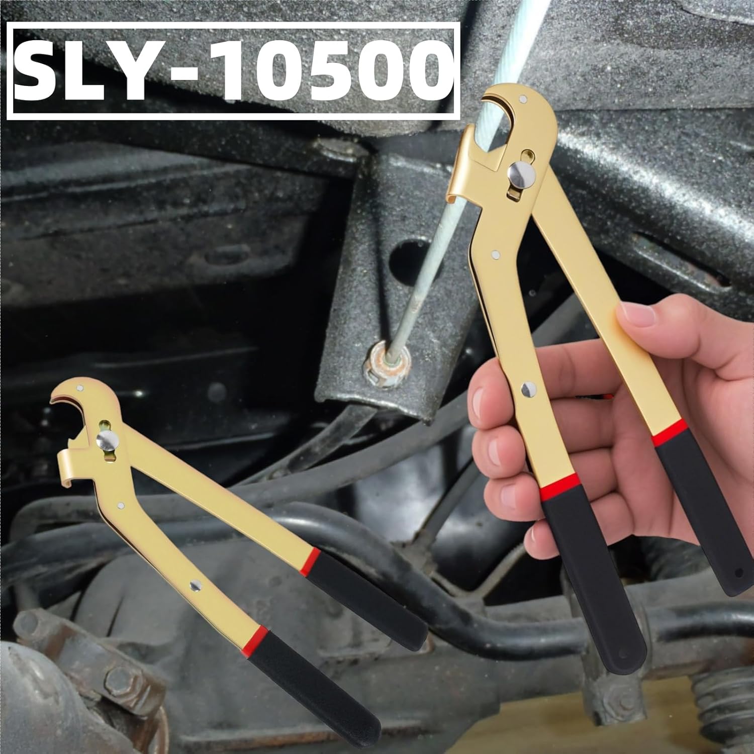 SLY-10500 14Inch Parking Brake Cable Coupler Removal Tool Pliers Fits for Vans SUV Dodge Ford GM Models Includes All Since The 80s (Not Fit Truckss)