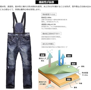 Amazon.co.jp: [ANONIE] スノーボード ウェア メンズ 撥水加工