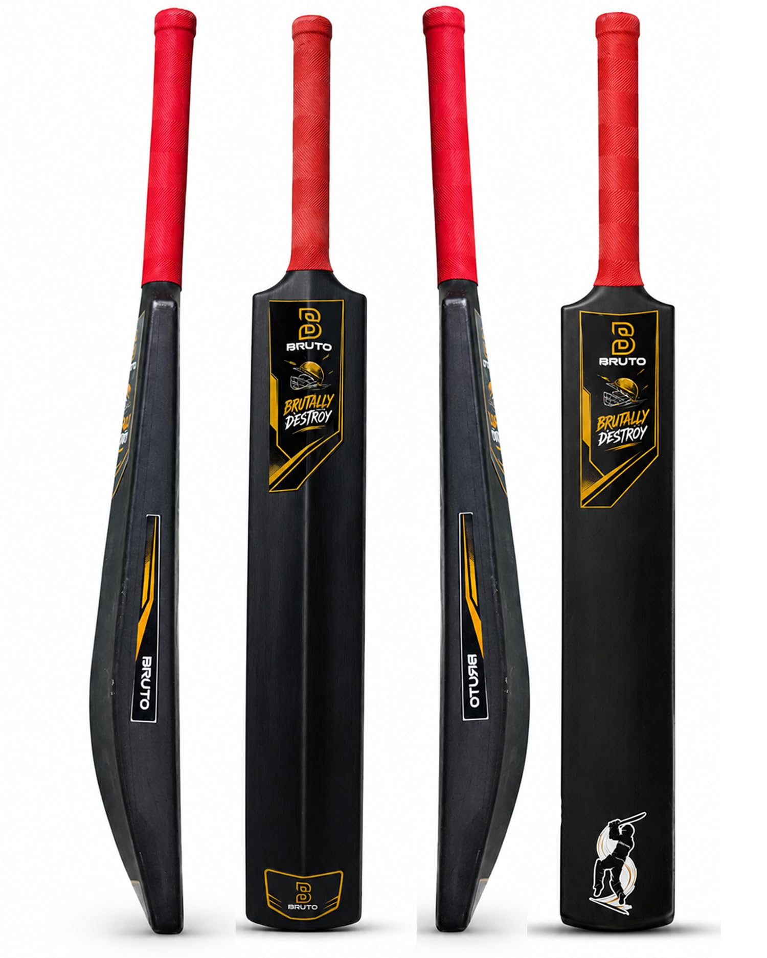 BRUTO Plastic Cricket Bat for Kids & Beginners | Lightweight Durable Tennis Ball Bat with Strong Grip | Indoor & Outdoor Cricket Practice Bat-image-39