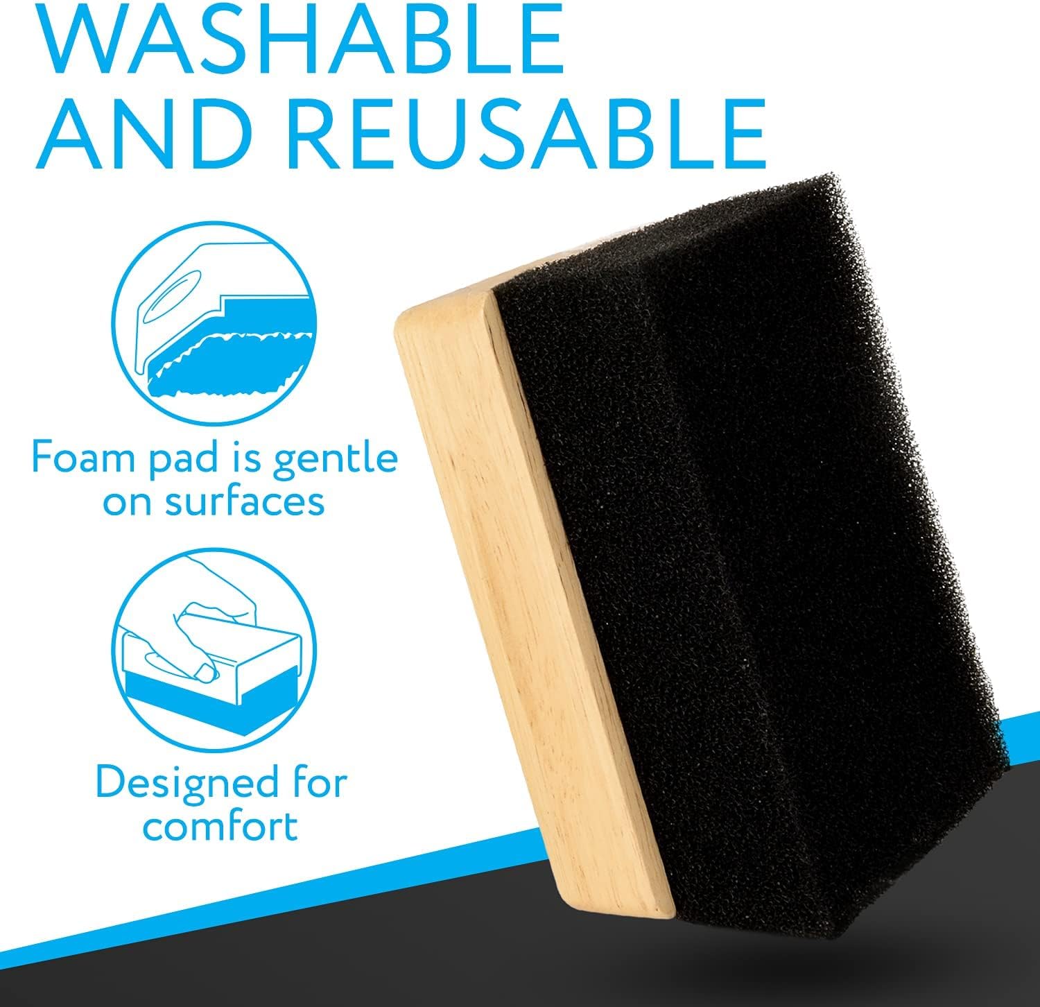 Oil & Wax Large Block Applicator with 2 Microfiber Buffing Pads, for Applying Cutting Board Oil & Wax to Countertops, Butcher Blocks & Other Large Wooden Surfaces