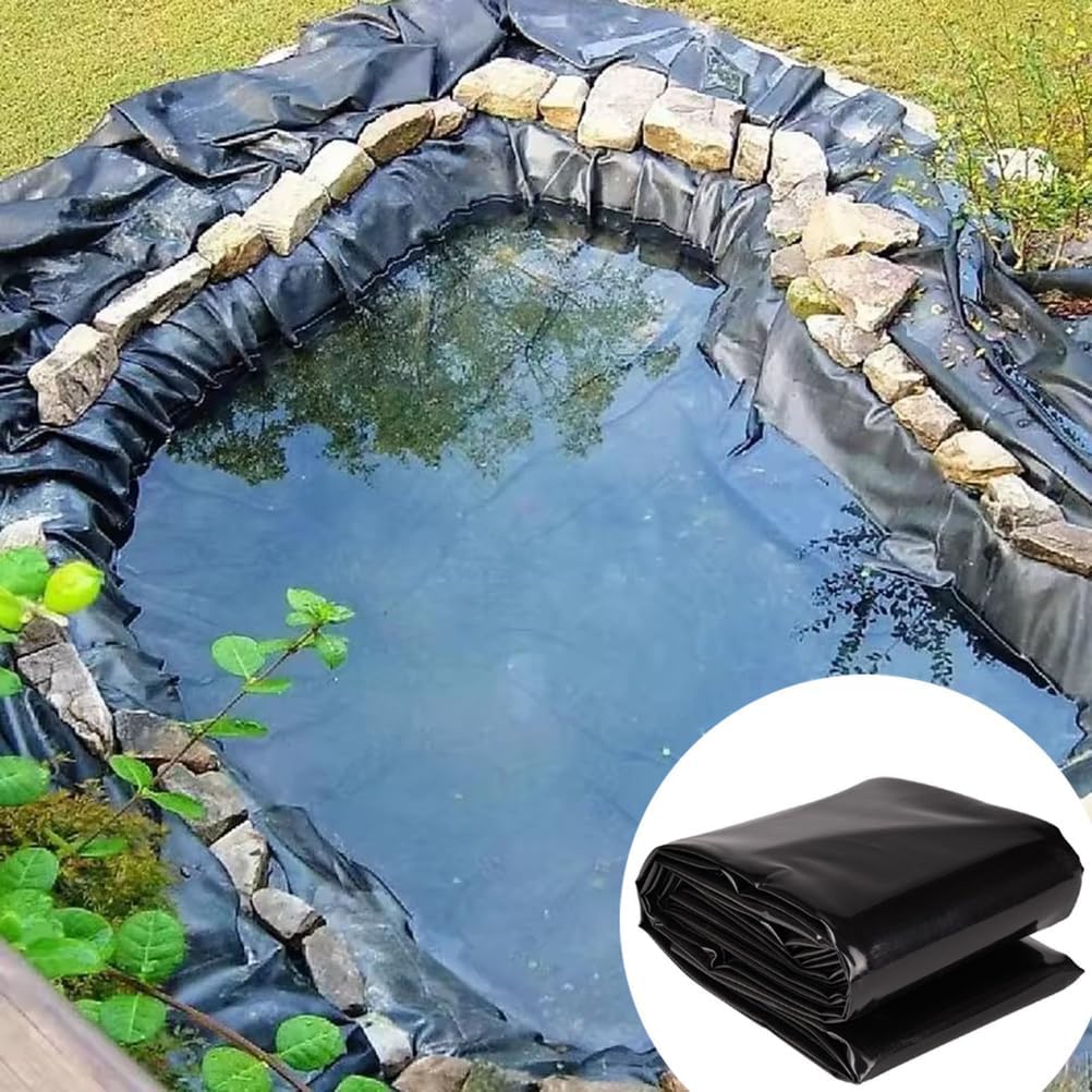 Heavy Duty 0.2mm Waterproof Pond Liner - Durable Plastic Sheeting for Fish Ponds, Pools & Fountains - 3x4m Membrane for Water Gardens & Aquatic Environments