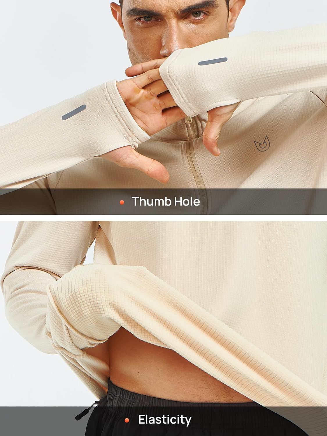 NORTHYARD Men's Quarter Zip Pullover Fleece Lined Long Sleeve Running Shirts Golf Sweatshirts Outdoor Thermal Layer Hiking - Image 4