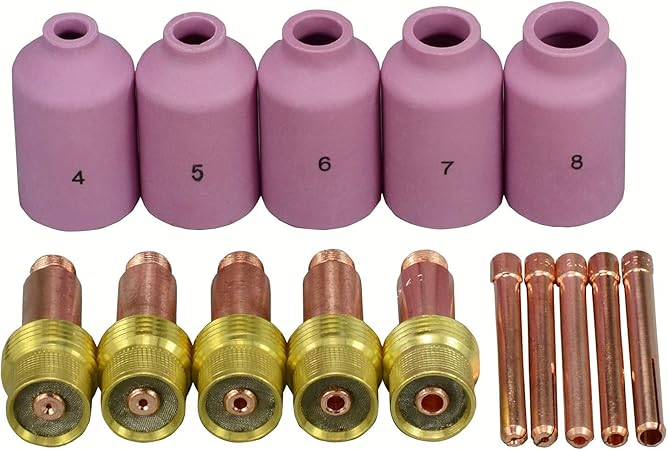 RIVERWELD WIG Keramikbecher 9,5 Mm - 10 Stück Aluminiumoxid-Düsen Für TIG-Schweißbrenner