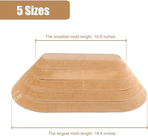 Miniatura 2 de DAFENCHI Herramientas de cerámica, Moldes de cerámica para arcilla, Moldes de cerámica para la construcción de manos, Moldes de Slump para cerámica,