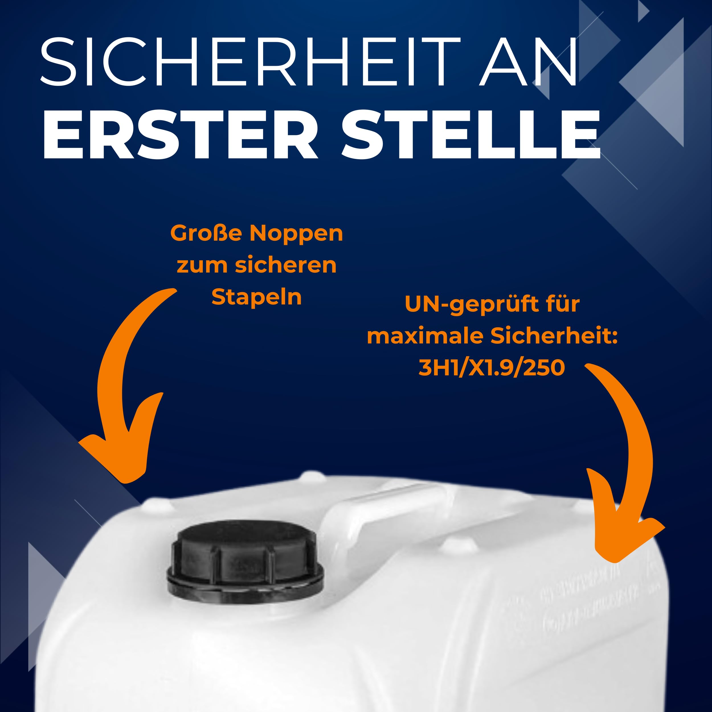 ABACUS® 2X 25 Liter Wasserkanister Natur | Chemiekanister | Auslaufhahn und Deckel (DIN 61) | Lebensmittelecht | Indoor und Outdoor | BPA Frei | Säurefest | Mit Skala zum Ablesen des Füllstands