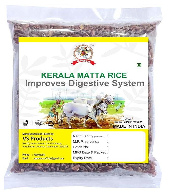 VS Products Kerala Matta Rice, 10kg, Rose Matta Rice, Palakkadan Rice ...