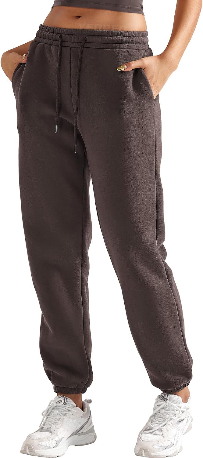 YEOREO Women's Fleece Jogger Cargo Sweatpants Marceline Oversize Drawstring Baggy Cinch Bottom with Pockets Amazon option 2