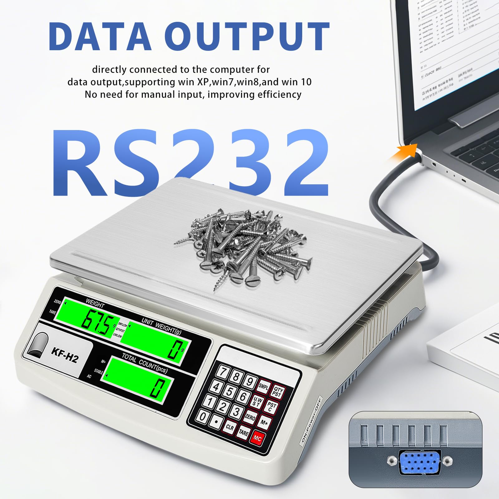 MEIYA Counting Scale - 30kg Digital Coin Scale -4 MEIYA Counting Scale - 30kg Digital Coin Scale -4