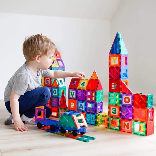 Foto 4 de 7 de Playmags Juego de Azulejos de Colores de 32 Piezas, Azulejos de construcción magnéticos únicos galardonados