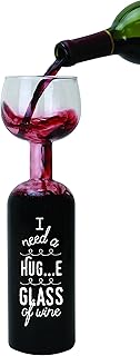 BigMouth Inc. Original Wine Bottle Glass -I Need a Huge Glass of Wine, Large Wine Glass, 750 mL