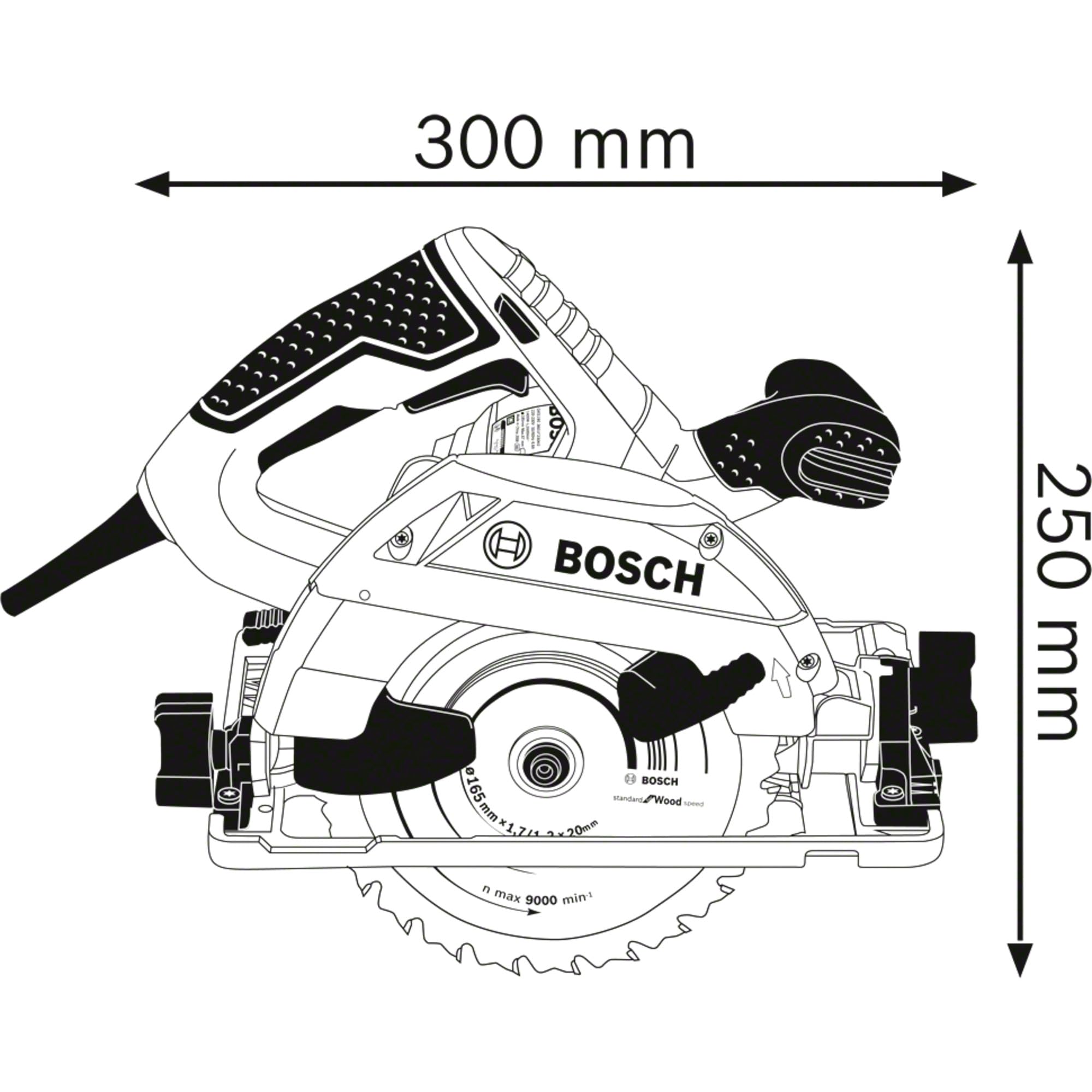 Bosch Handkreissäge GKS 55 GCE FSN 1400 L-BOXX