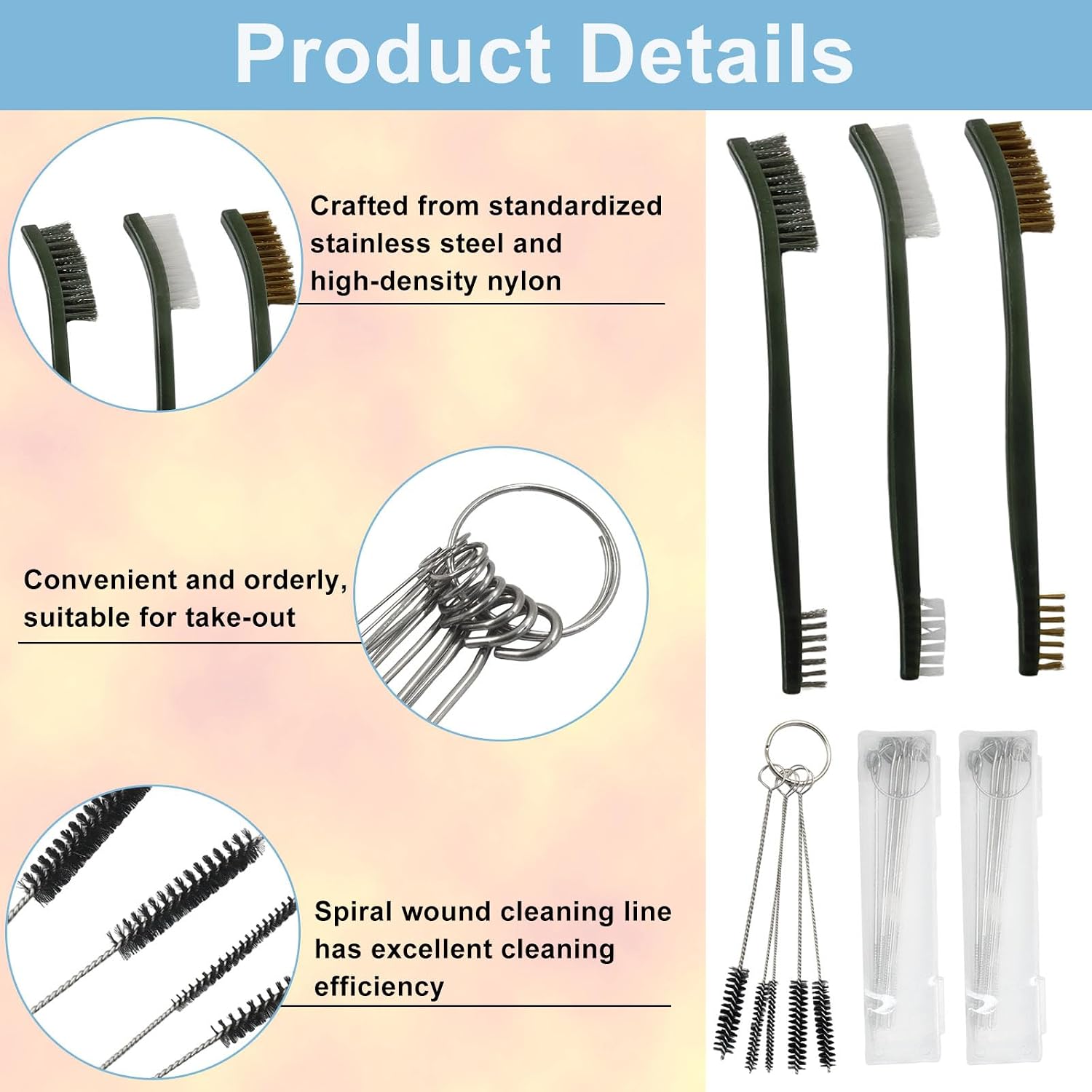 Carburetor Cleaner Kit, Torch Tip Cleaner Set Polishing Brushes image 4