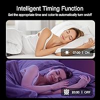 Vista 5 de Luces LED de 100 pies para dormitorio, con control remoto infrarrojo de 44 teclas y aplicación Bluetooth, tiras de luces LED inteligentes, tira