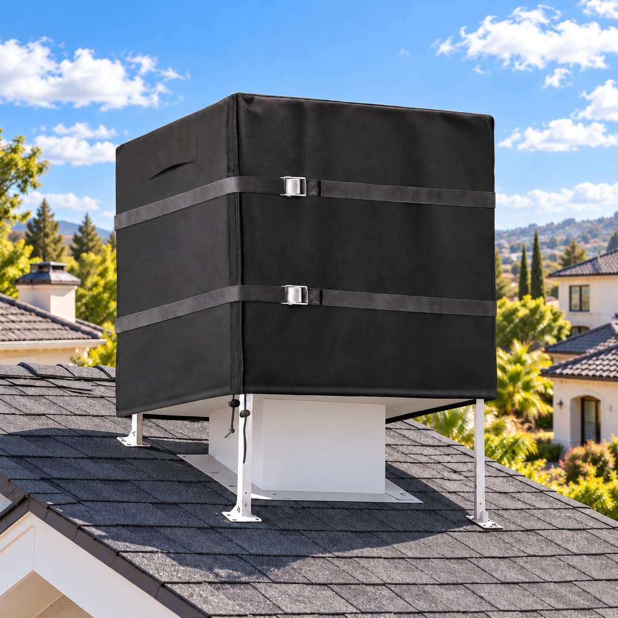 Down Draft Evaporative Cooler Cover for Roof Swamp Cooler,36"Wx36"Dx36"H