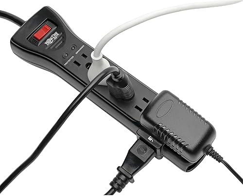 Miniatura 2 de Tripp Lite Surge Enchufe múltiple con protección para sobrecargas, en ángulo recto, con cable de 6 pies. Negro