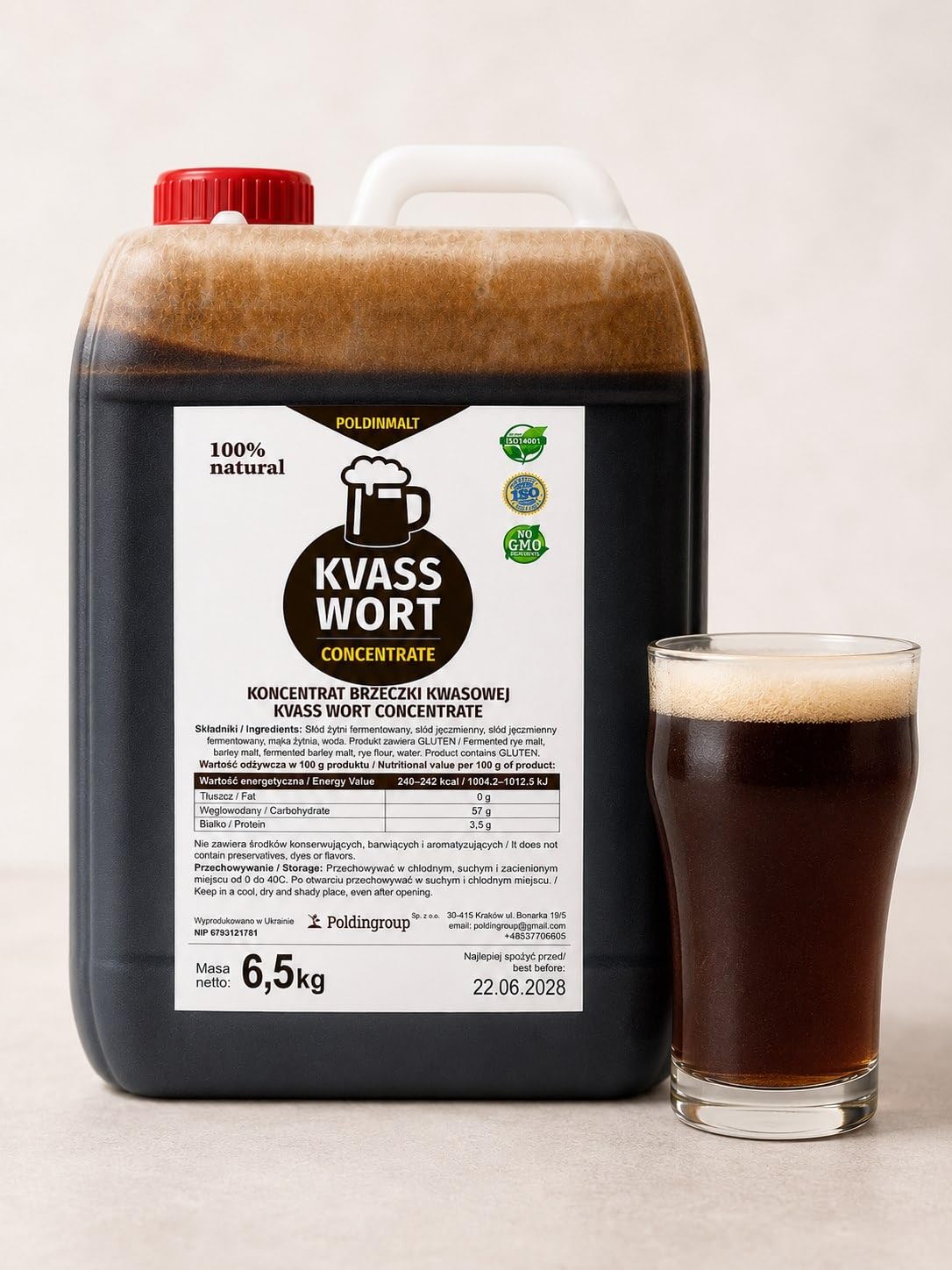 Konzentrat für 6,5 kg, 100% natürlicher Sirup, Zucker und Kuchen – Pro