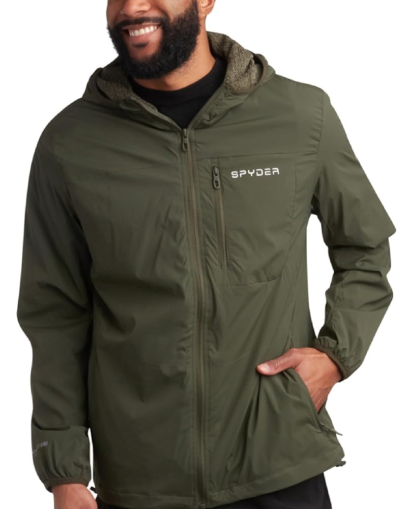 Amazon.com: Spyder Mens Rain Jacket - Wind & Water Resistant