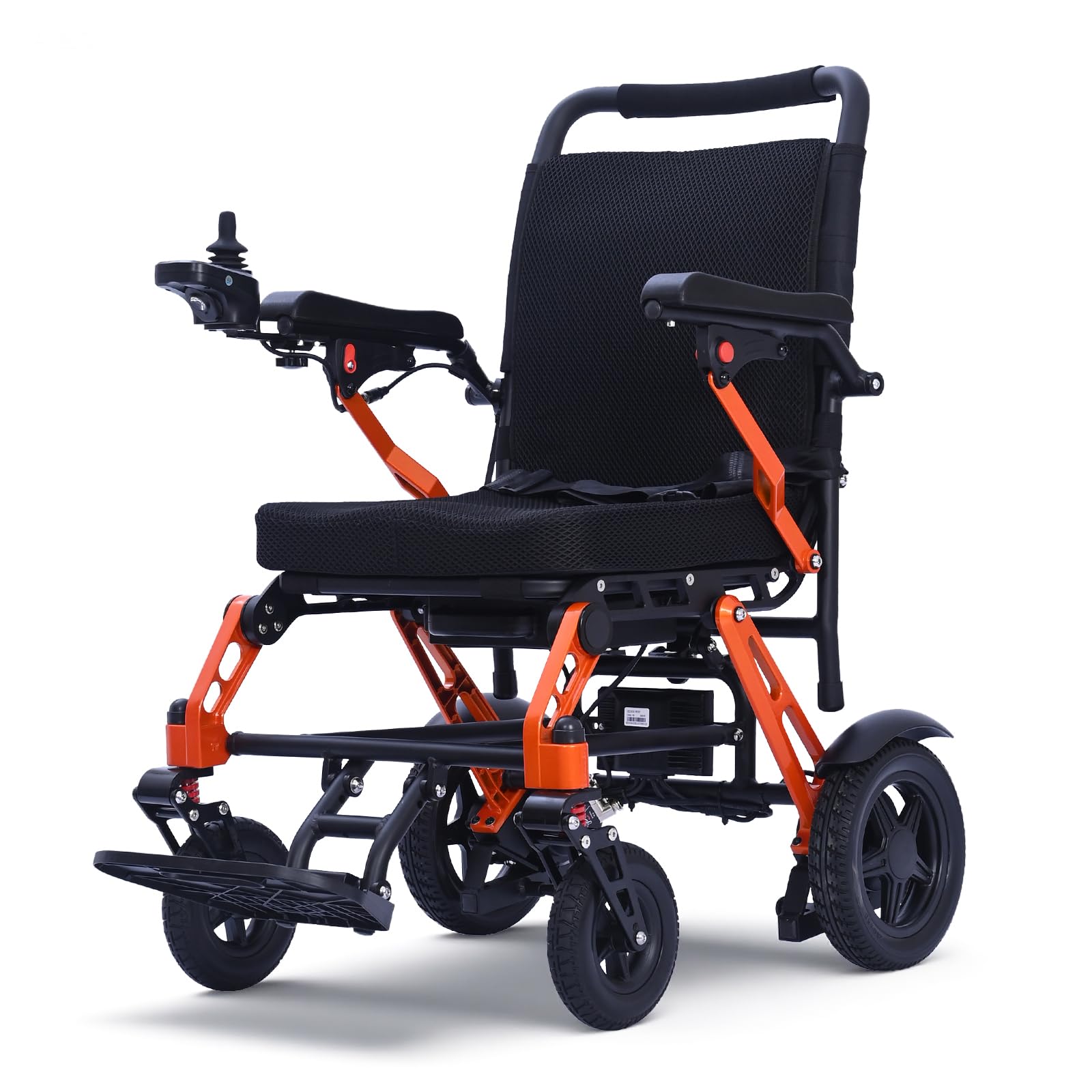 XP02 Sedia a rotelle elettrica ultraleggera magnesio 16,6KG autonomia 20km dotata di luci notturne e display LED soddisfa gli standard di imbarco capacità 150kg per viaggi e uso quotidiano