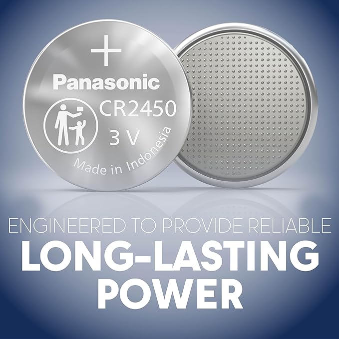 Panasonic CR2450 3.0V Batería Litio Coin Pack 2 Unidades miniatura 3
