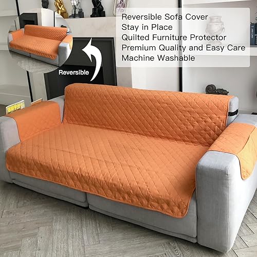 Miniatura 9 de YuppieLife Funda reversible para sofá, funda protectora duradera y antideslizante para muebles, para mascotas, perros, niños, sofá de gran tamaño de