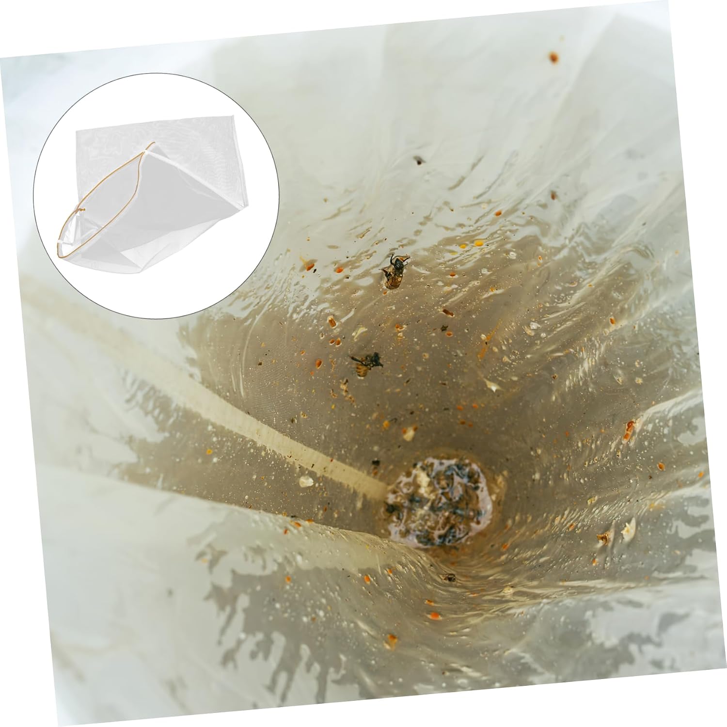 10pcs Nylon Honey Filter Bag, 120 Grit Mesh Strainer Tool