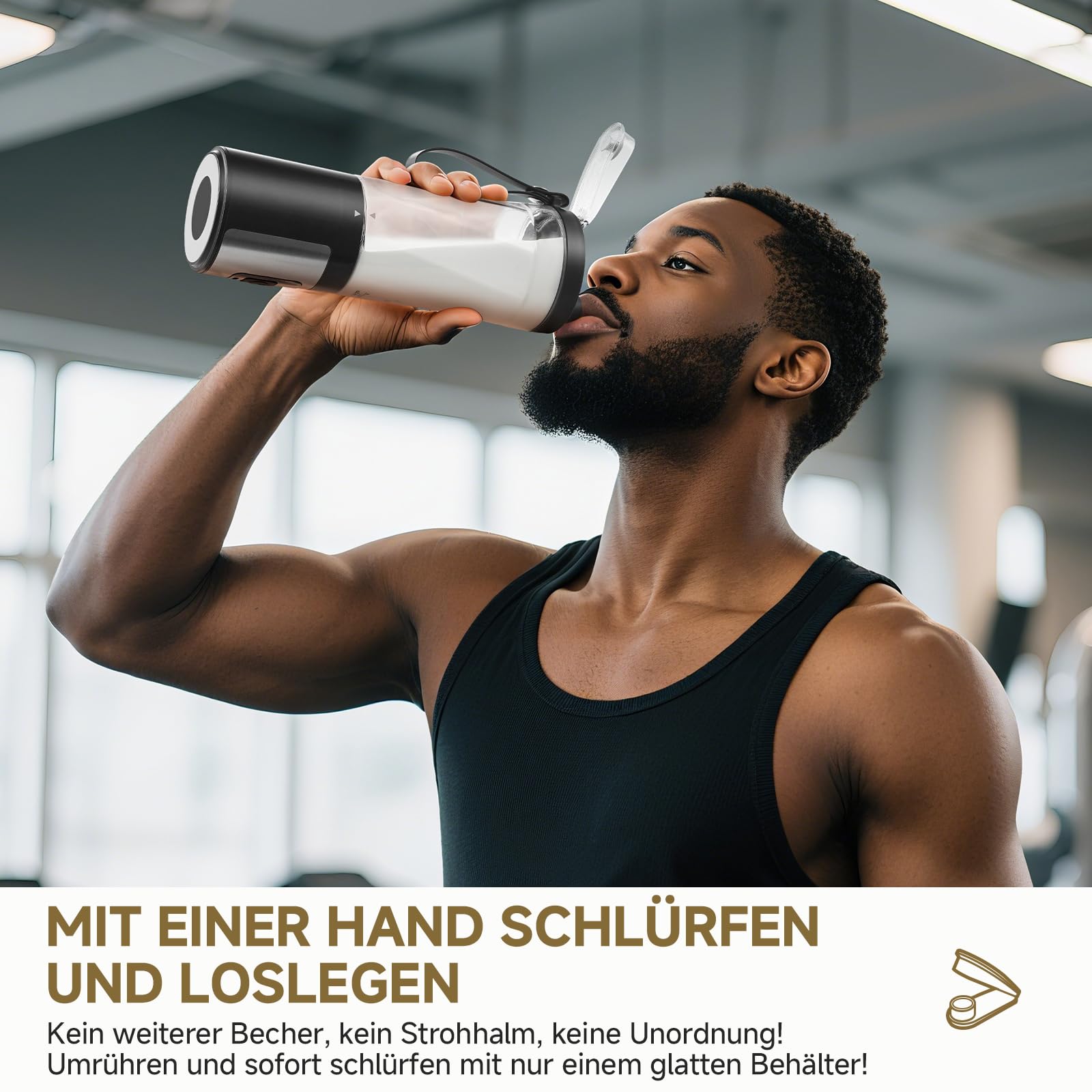 AMZCHEF Tragbarer Mixer 600ml - Smoothie Maker mit 6 Klingen,120W Motor Mixer to Go, Schnellladung über USB-C, IPX6 Wasserdicht, BPA-Frei,Mini-Mixer für Shakes Smoothies Proteinpulver