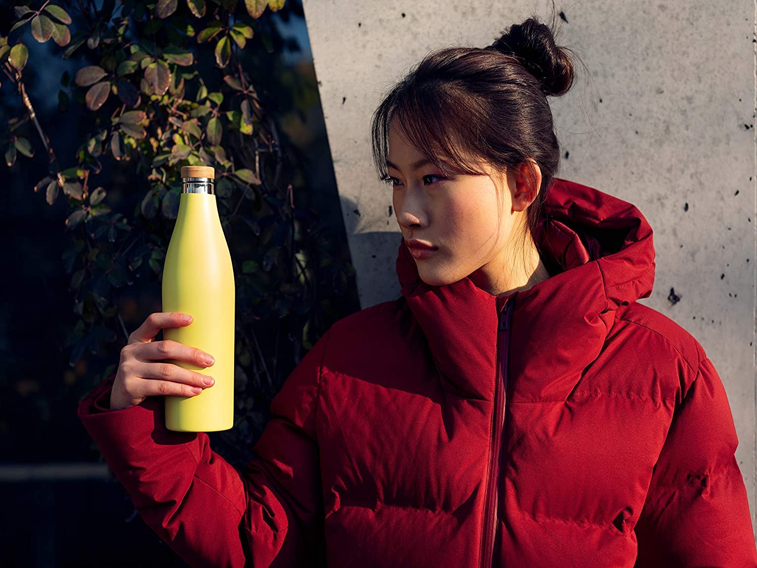 SIGG - Isolierte Trinkflasche - Meridian - Auslaufsicher - Extra schlank - BPA-frei - Plastikfrei - Doppelwandiger 18/8-Edelstahl - Bambus-Schraubverschluss - 0,5L / 0,7L