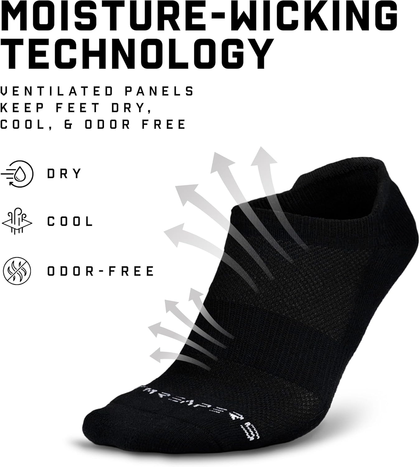 Gymreapers Ankle Socks for Men & Women (6-Pack) – Moisture-Wicking Black & White Breathable Cotton Athletic Socks