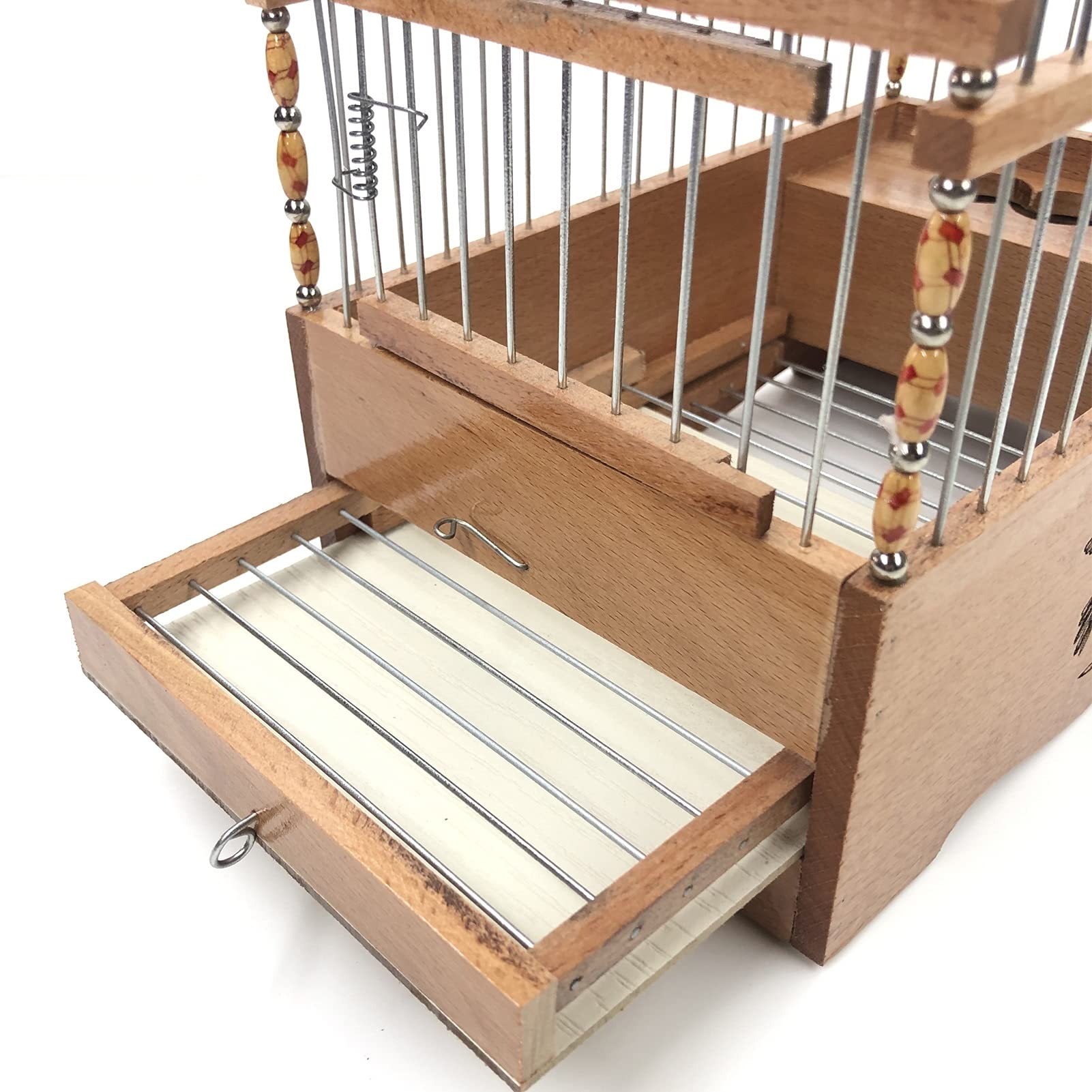 Gabbia Voliera Piccola Gabbia di Legno canarino Fatta a Mano Bird Cage