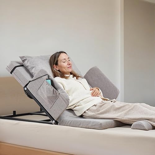 Miniatura 8 de VEVOR Respaldo elevador eléctrico para cama, capacidad de 300 libras, respaldo de cama de elevación ajustable de 4 a 68, con rieles, lavable a