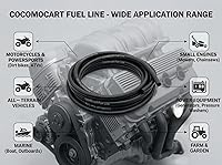 Vista 7 de Línea de combustible elástica de 9.85 ft (3. m) de longitud, 1/4 de pulgada (6.35 mm) de diámetro interno, y 20 piezas de abrazaderas de manguera