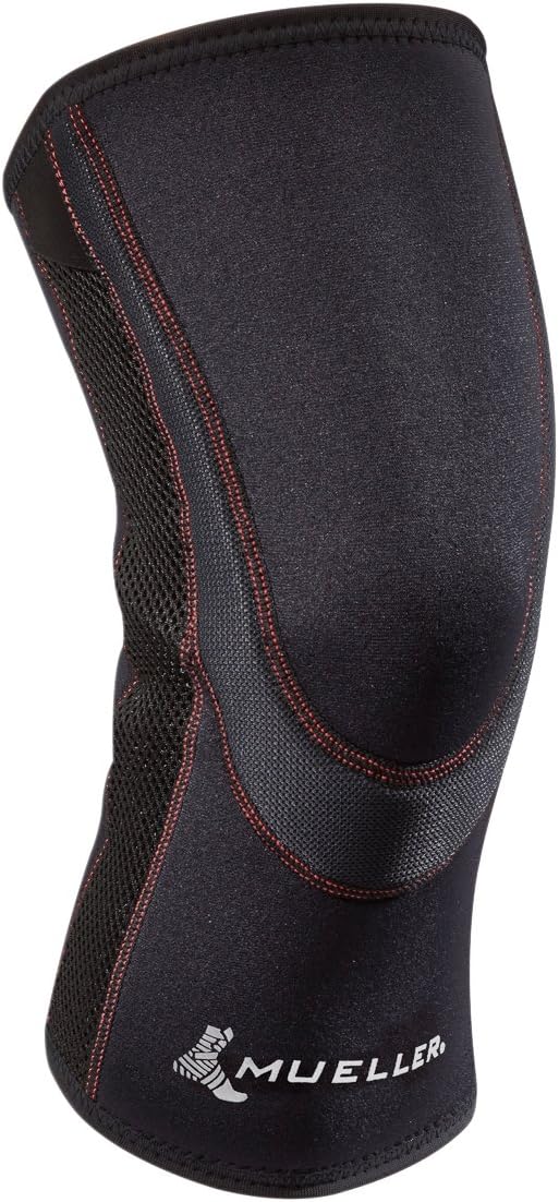 MUELLER Sports Medicine Breathable Closed Patella Knee Sleeve, Knee Pain Relief Support for Men and Women, Ideal for Arthritis, Sprains, Black, Medium