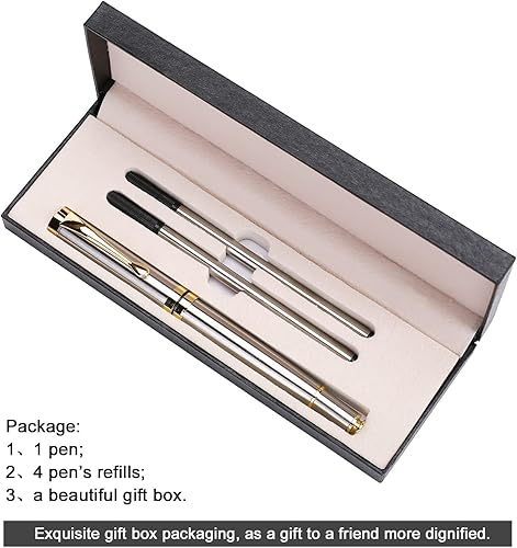 Miniatura 9 de YIVONKA Bolígrafos de lujo, el mejor juego de regalo para hombres y mujeres, profesional, ejecutivo, oficina, bonitos, caja de regalo con clase,