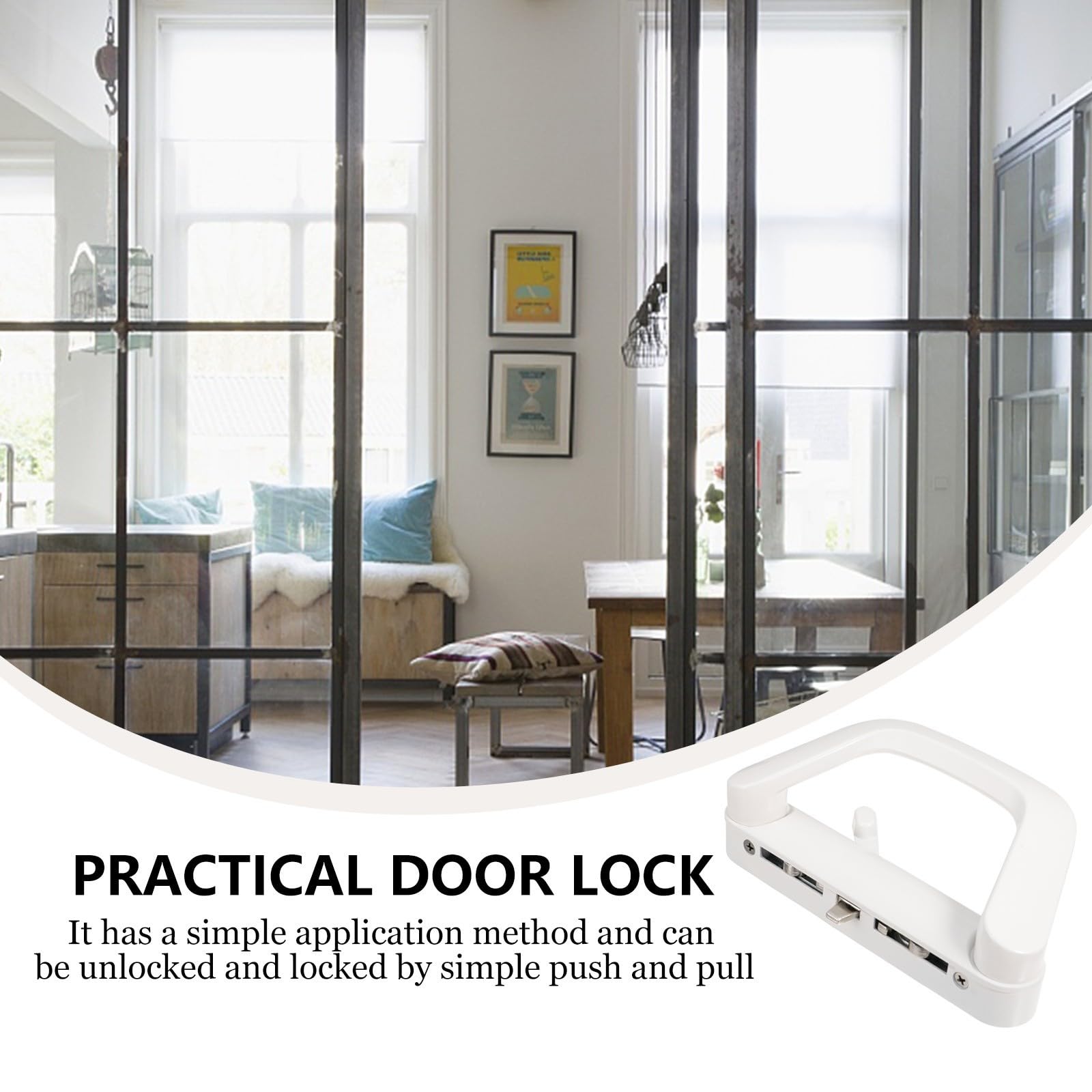Verrou Coulissant en Alliage de Zinc, Poignée, Sécurité, Intimité