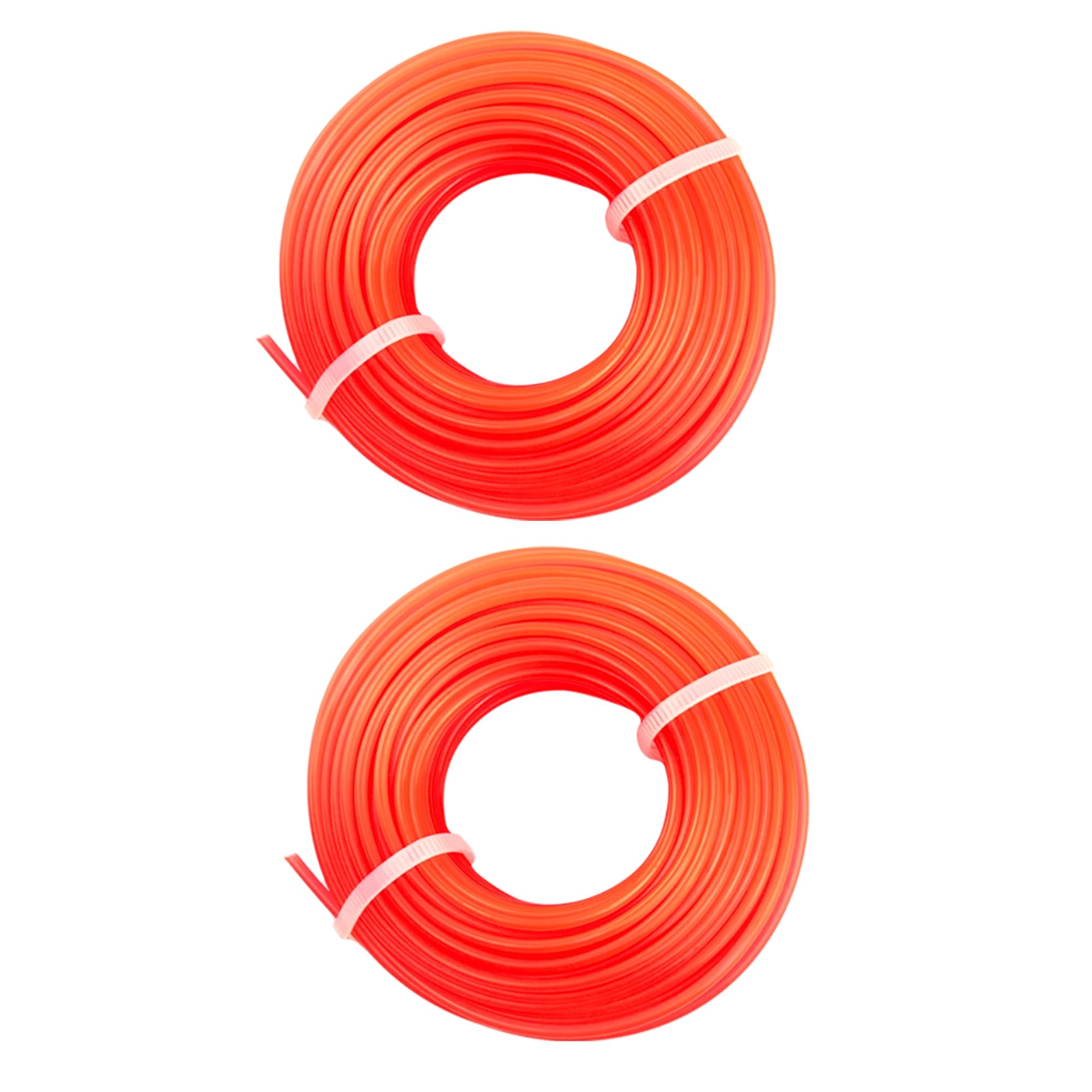 konkoke 120 Trimmer line,Weed Eater String .0120 Fits Most String Trimmer,Round Weed Wacker String .120-Inch-by-49-ft Commercial Grade Round String Trimmer Line (.120" x15m*2pcs, Orange Round)