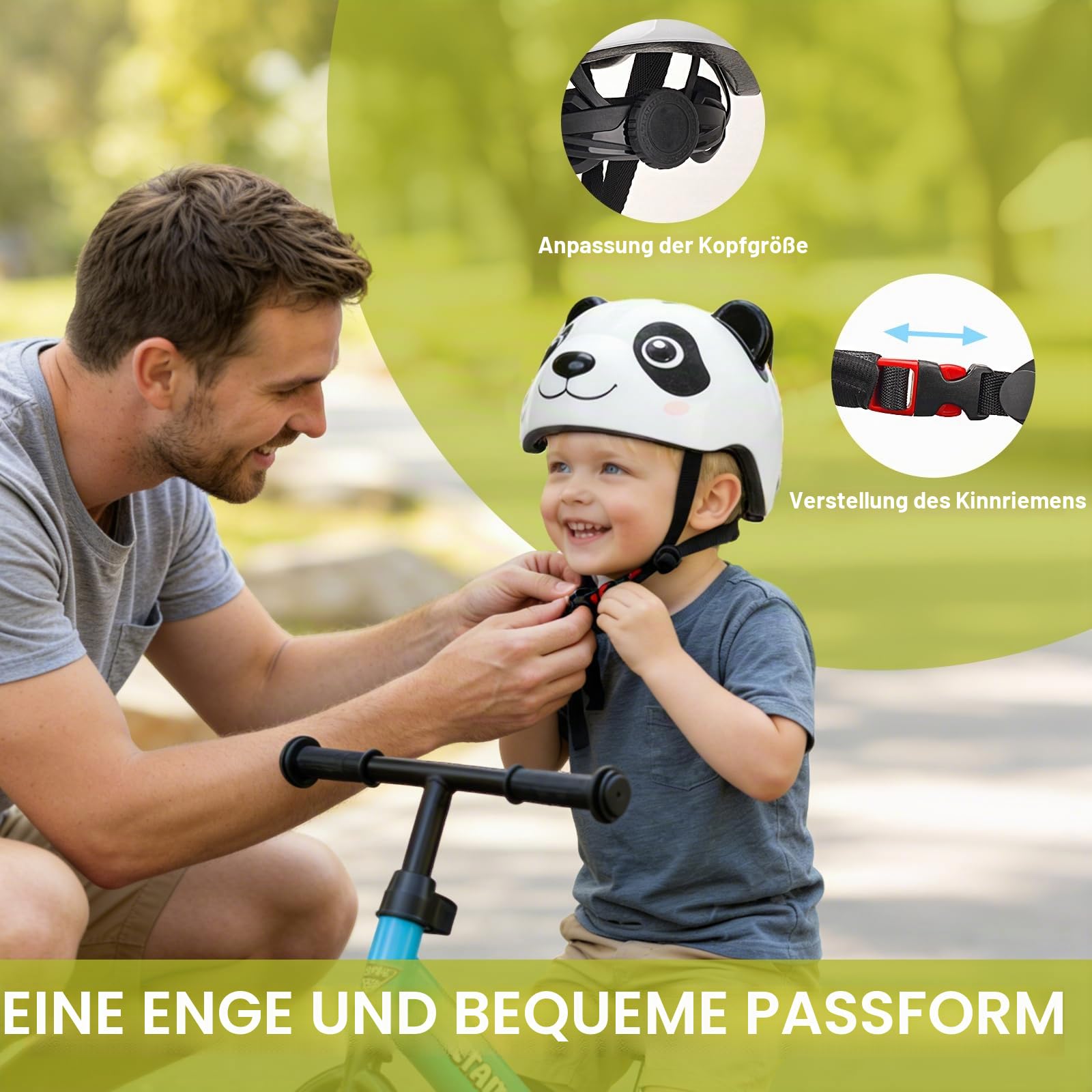 Fahrradhelm Kinder, Kinderhelm für 2-6 Jahre Mädchen und Jungen, Skaterhelm Baby Verstellbar, Helm Kinder für Fahrrad Laufrad Skateboard Scooter 47-54 cm