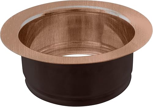 Westbrass D208-11 4-1/4 "Brida de eliminación de residuos de fregadero de cocina estándar, cobre antiguo