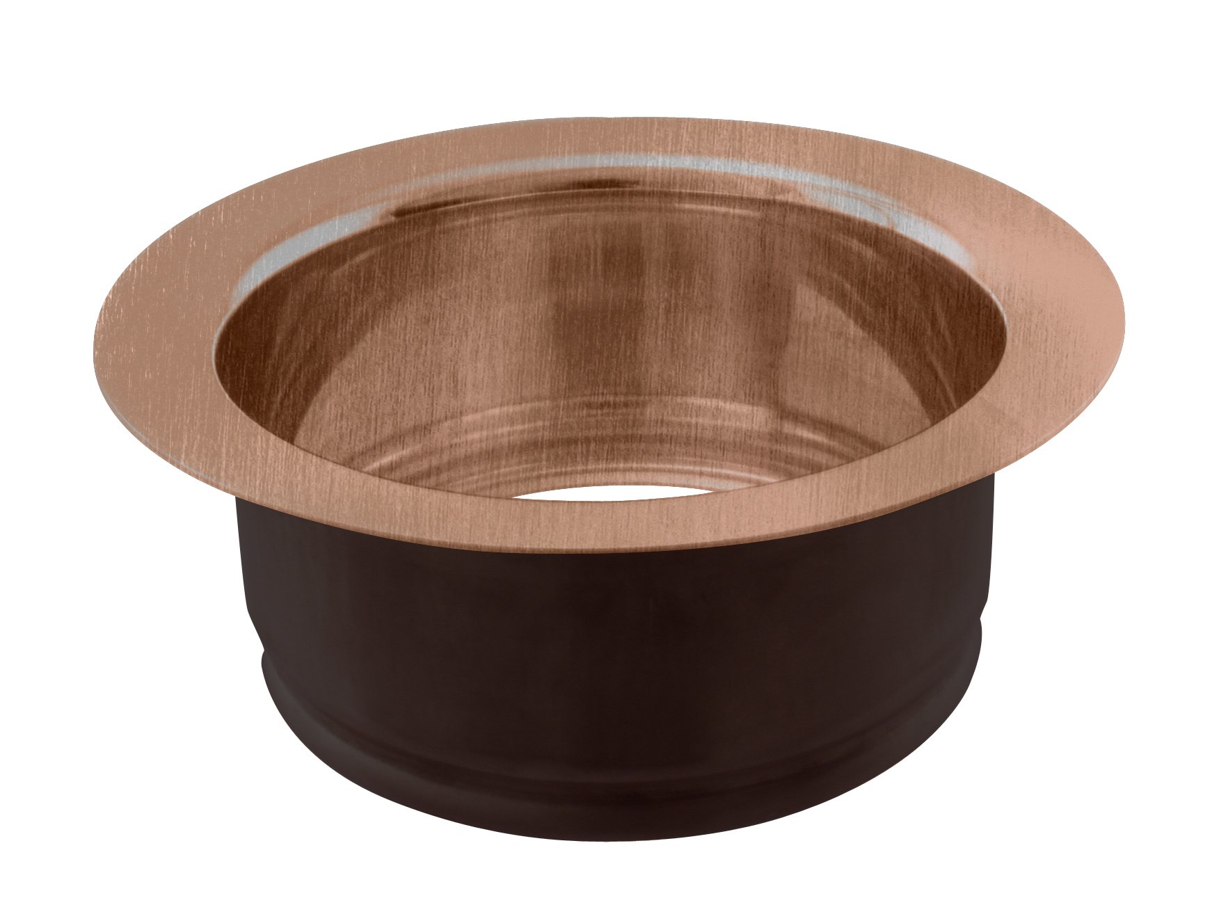 Bride d'évier type Insinkerator Westbrass D208-01 en laiton poli et cuivre vieilli