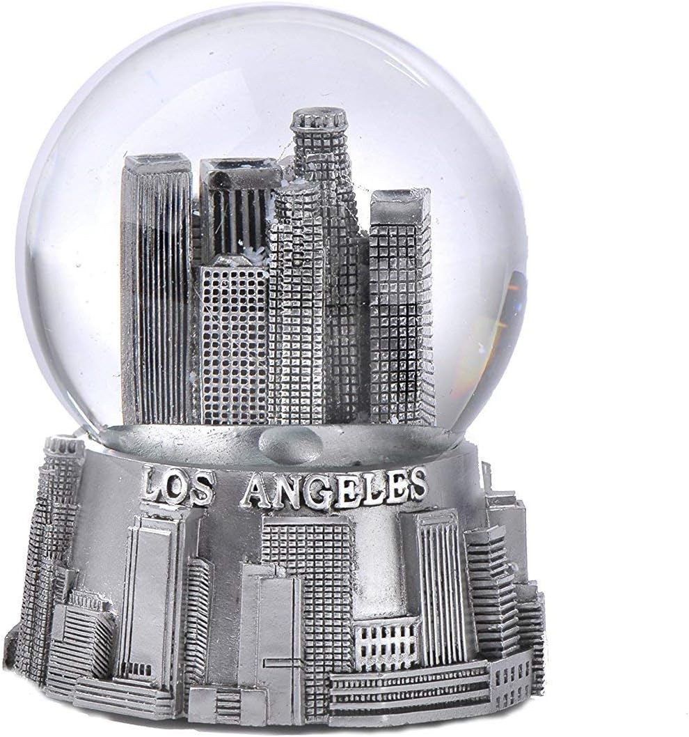 Los Angeles California Silver Snow Globe Essential To You