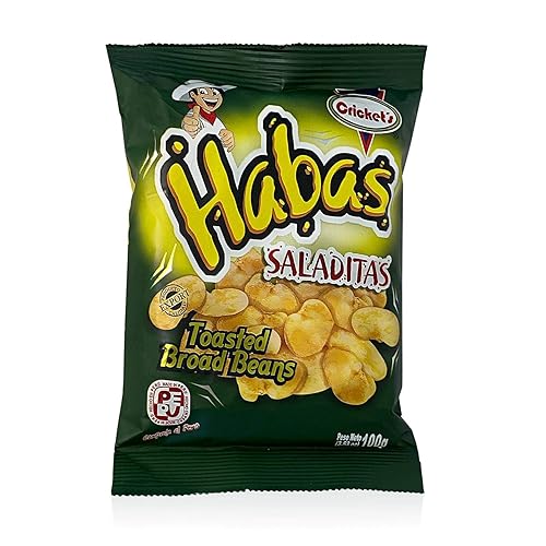 CRICKET'S Habas Saladitas | Frijoles Haba Tostados 1 Pack de 3.53 oz | Producto de Perú