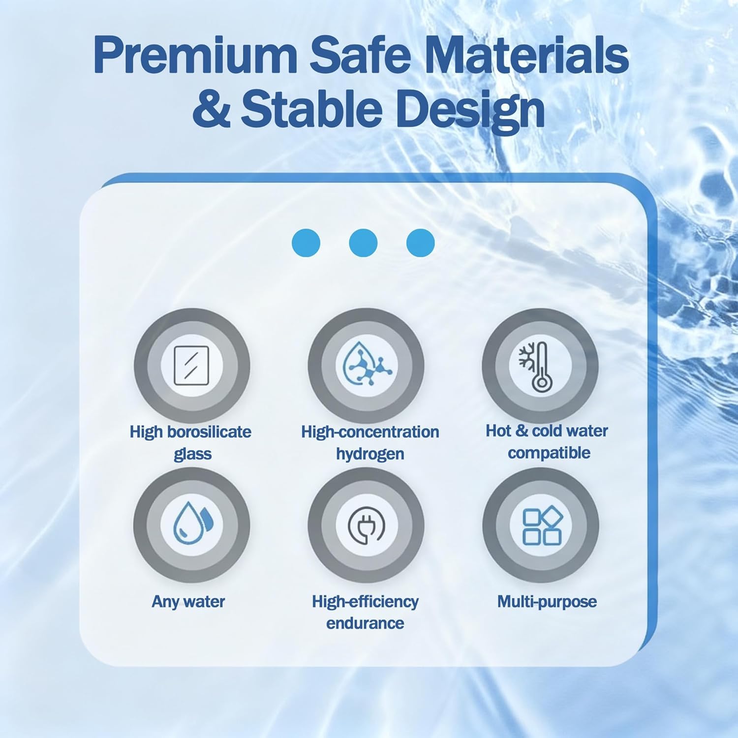 Hydrogen Water Bottle Generator, High-Concentration Hydrogen Water Maker, Up to 4000 PPB, with SPE/PEM Technology, Portable USB Rechargeable for Home Office Travel Fitness Drinking