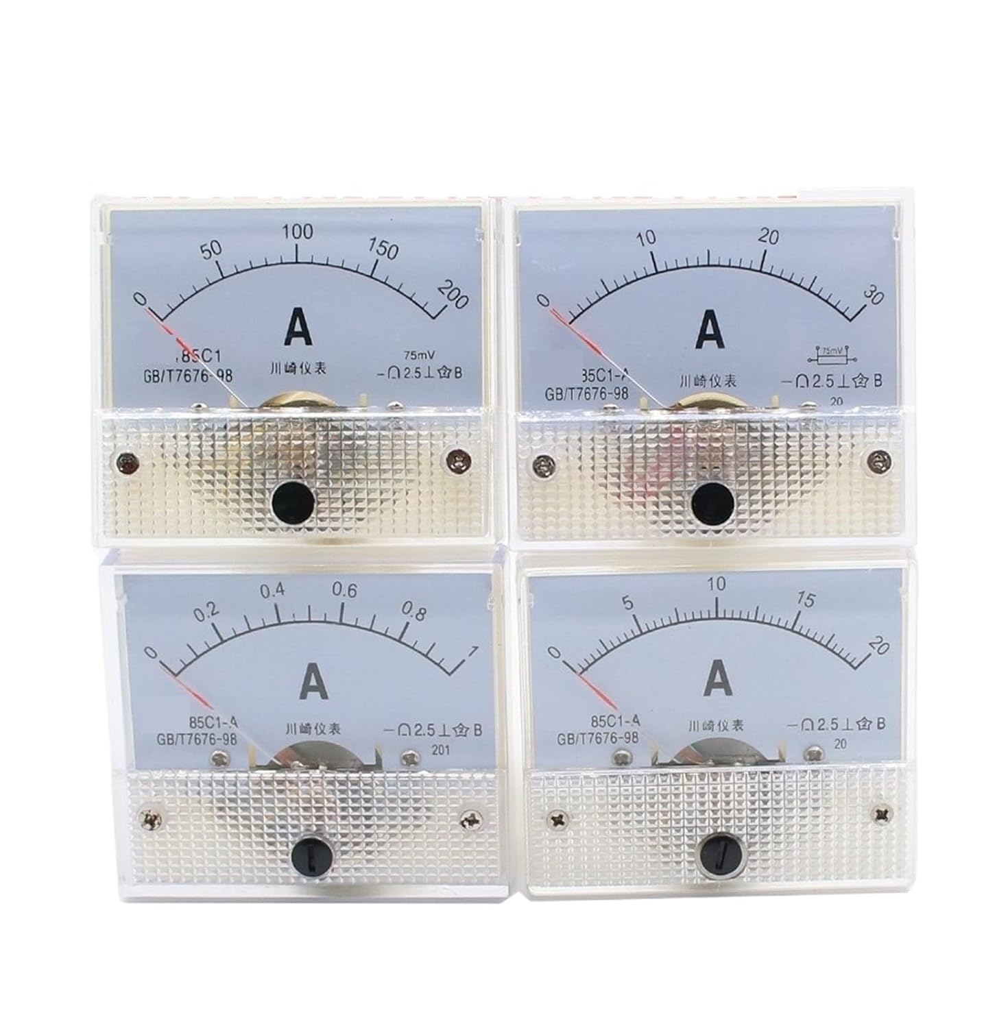 85C1 Analog Panel Voltmeter Ammeter Amp Volt Meter Gauge 1A 5A 10A 20A 30A 50A 75A 100A 150A 200A 250A 300A 400A 500A(1A)