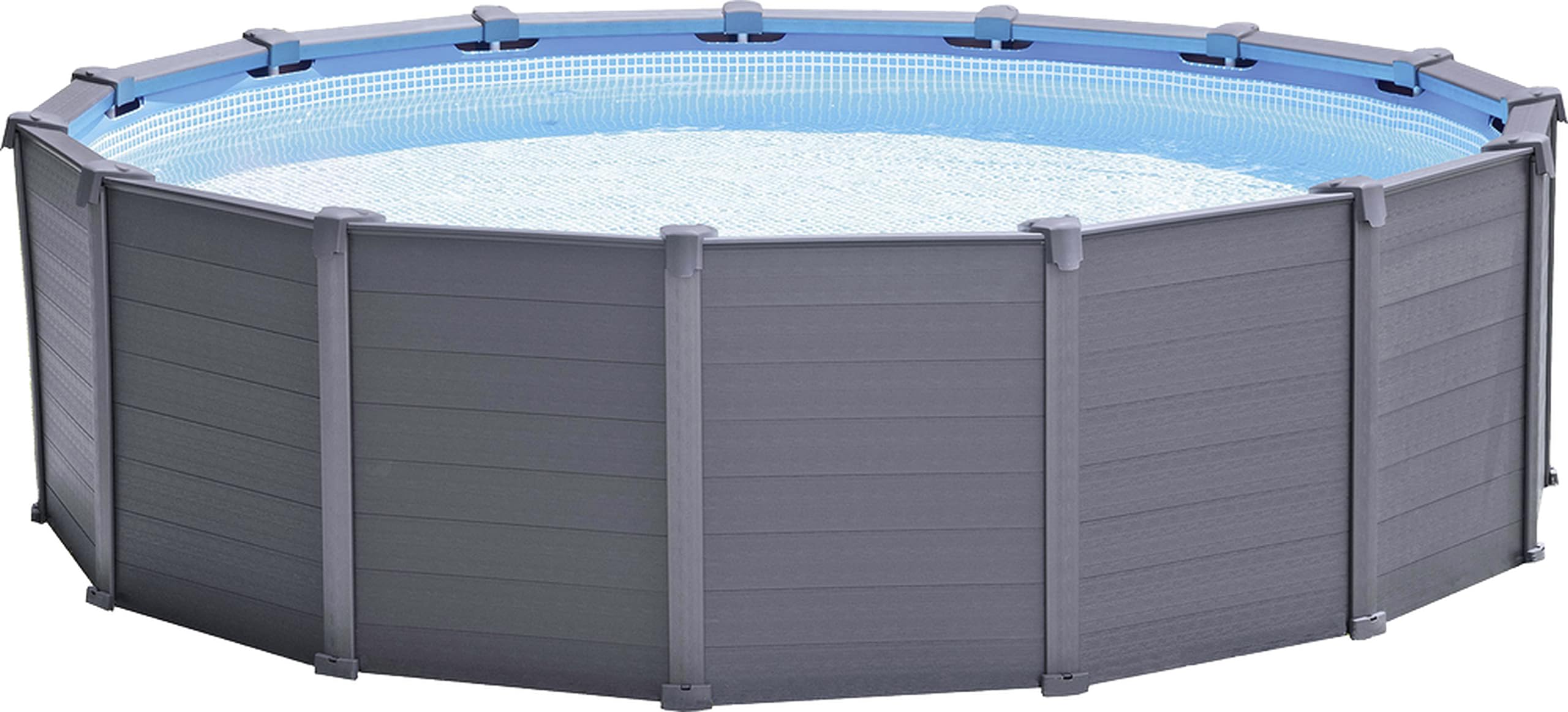 Intex Schwimmbad Ø 478 x 124 cm Gestellbecken Set Graphit
