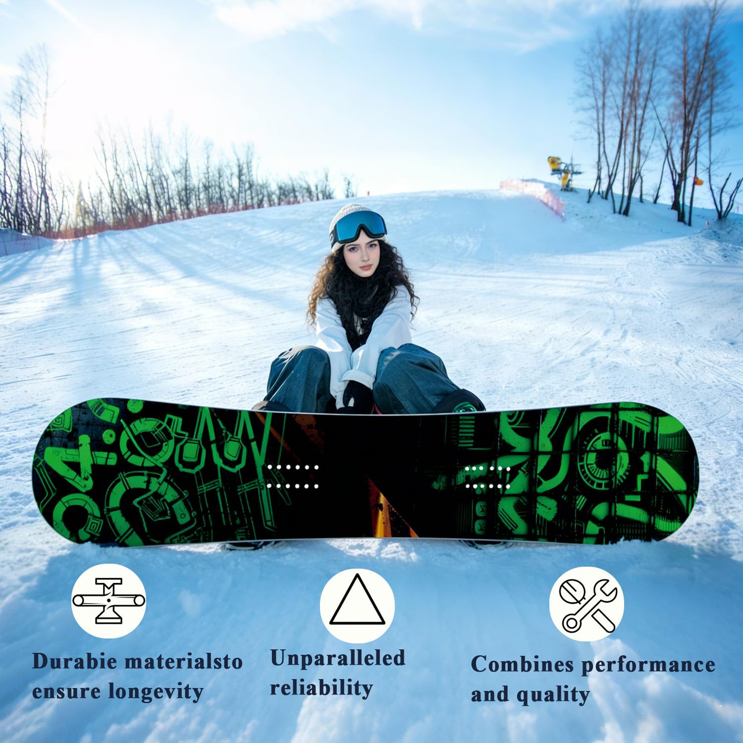 Snowboard da donna All Mountain - Stampa cielo stellato Directional Twin Cam-Out Camber per snowboarder principianti e avanzati