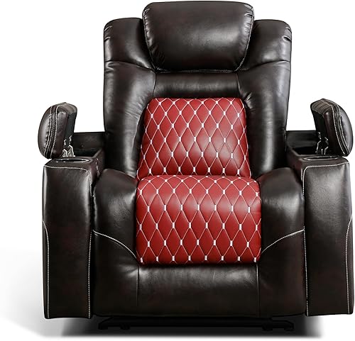 Miniatura 9 de ANJ Silla reclinable eléctrica con reposacabezas eléctrico ajustable, asiento de cine en casa de piel sintética, muebles reclinables con puertos