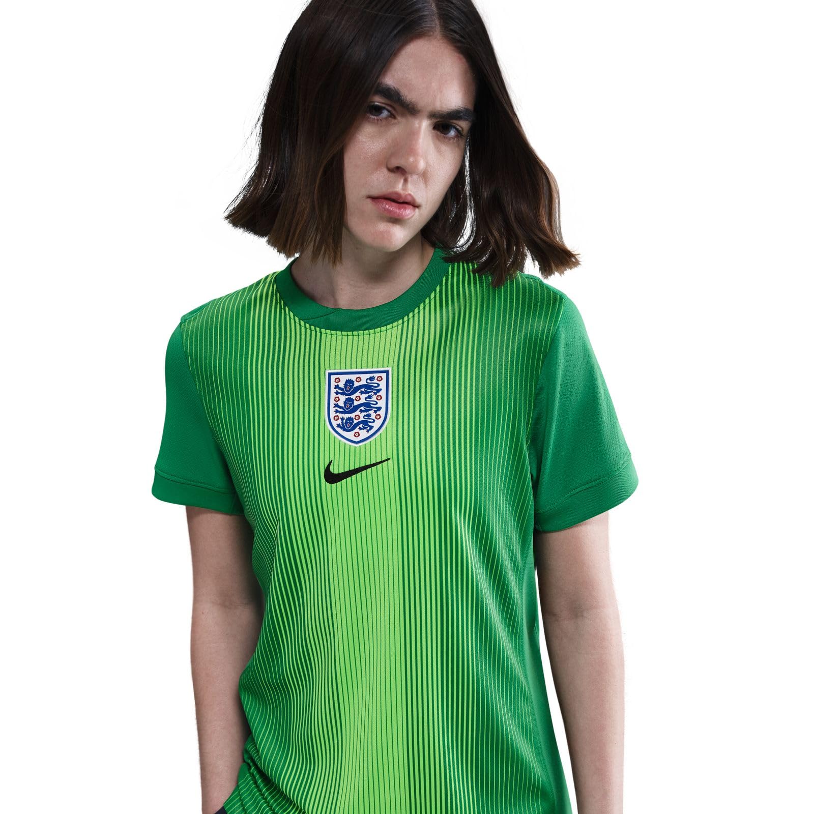 England 2025/26 Stadium Goalkeeper Nike Dri-FIT Replika-Kurzarm-Fußballtrikot für Damen, IF3957