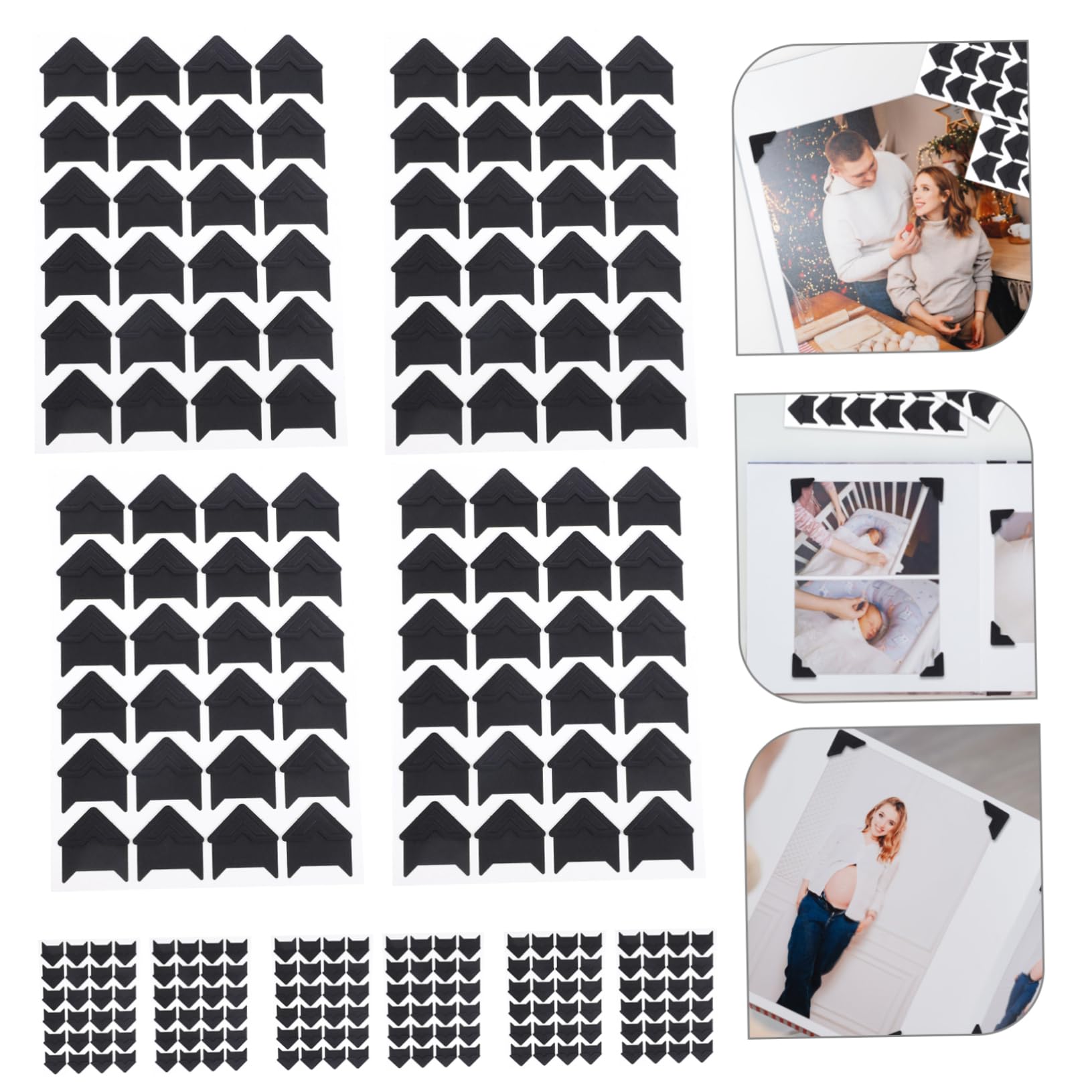 50hojas Esquinas De Fotos Autoadhesivas Para Álbumes De Decoración De Scrapbook y Diario Esquinas Retro Para Fotos y Manualidades