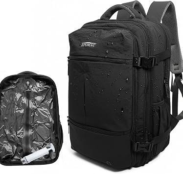 55L Vacuum Compression Backpack with Manual Pump for Carry On Travel | Manual pump, no power needed, camping, RVs, outages and off-grid travel, fits 17-in laptop