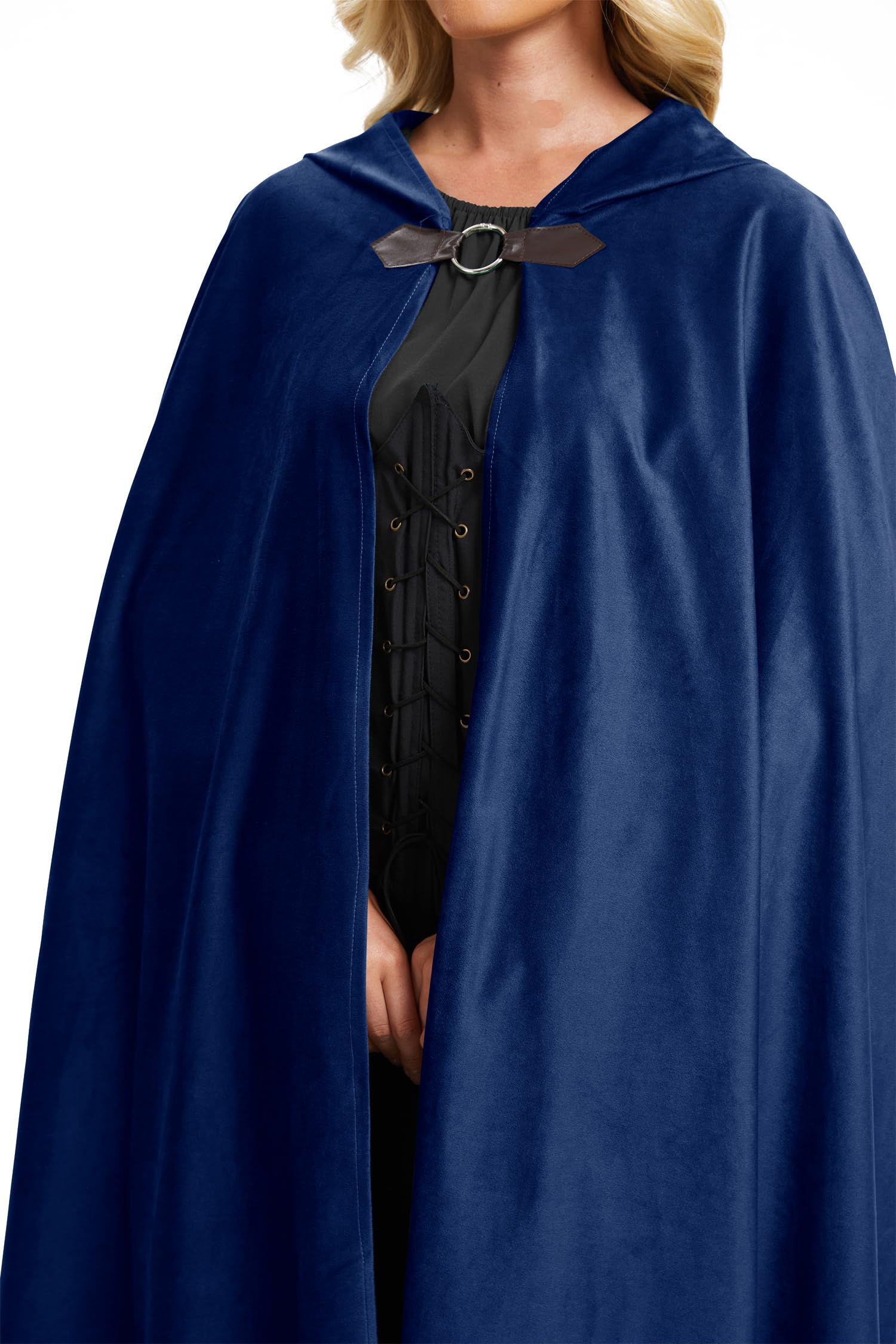 Halloween Kostüm Renaissance Umhang mit Kapuze Kostüm Samt Mantel für Männer Frauen Viktorianische Steampunk Mittelalterliche Cosplay Umhang Cape